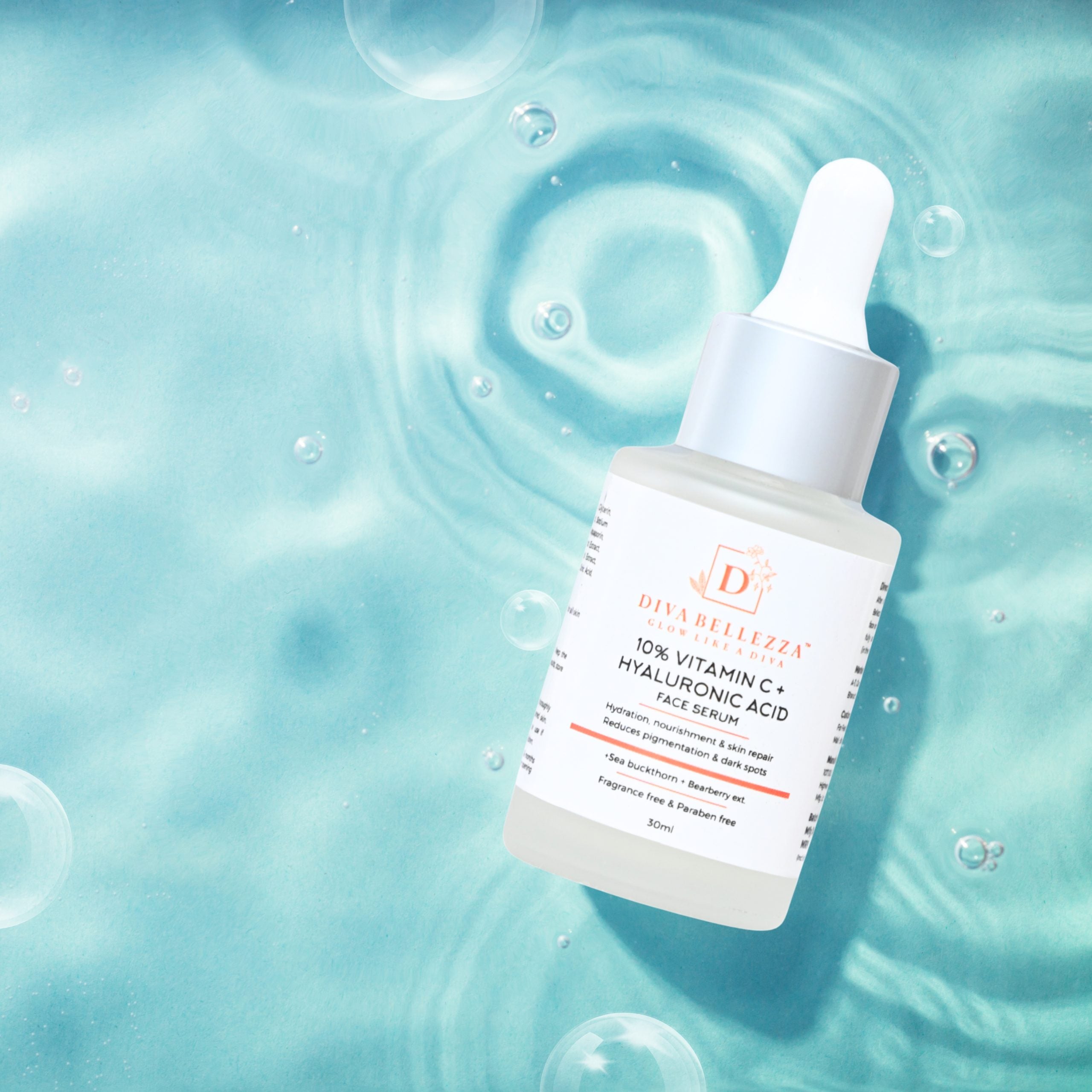 DivaBellezza™ Vitamin C 10% + Hyaluronic Acid Face Serum